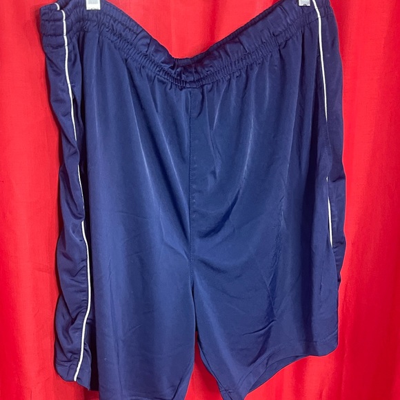 Navy blue with stripe athletic works men’s shorts - Picture 2 of 3